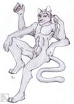  aristora fayde feline male multifurry multilimb multiple_arms panther piercing sheath solo 