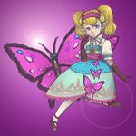  agitha bad_id bad_pixiv_id blonde_hair bug butterfly esuya insect pantyhose simple_background solo the_legend_of_zelda the_legend_of_zelda:_twilight_princess twintails white_legwear 