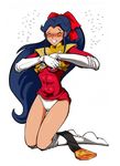  absurdres blue_hair choudenji_machine_voltes_v highres long_hair oka_megumi simple_background solo white_background 