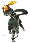  blue_eyes chain helmet imp link link_(wolf) midna pointy_ears red_eyes smile the_legend_of_zelda the_legend_of_zelda:_twilight_princess wolf yo_mo 