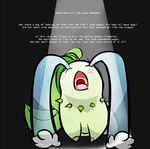  all_fours blush chikorita female green pok&eacute;mon solo tears tom_smith 