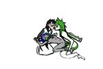  homestuck jade_harley jadesprite ms_paint_adventures nepeta_leijon 