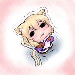  animal_ears blonde_hair cat_ears cat_tail chibi extra_ears hoshizuki_(seigetsu) kemonomimi_mode mizuhashi_parsee puru-see scarf solo tail touhou trembling 