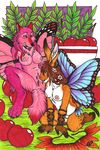  anthro arthropod breasts butterfly butterfly_wings canine cunnilingus female fur hybrid insect lagomorph lesbian luthiennightwolf mammal maraschino nipples oral oral_sex pink pink_fur pussy rabbit sex spread_legs spreading vaginal wings wolf 