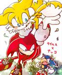  canine fox hedgehog knuckles_the_echidna male miles_prower sega sonic_(series) sonic_the_hedgehog urahyu 