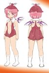  adapted_costume animal_ears ass bare_legs cleavage_cutout dei_shirou from_behind hat mystia_lorelei pink_eyes pink_hair revealing_clothes short_hair solo standing touhou wings 