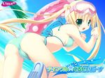  beach bikini blonde_hair green_eyes kannagi_rei long_hair misa_brigitta_cristelis possible_duplicate swimsuit twinkle_crusaders twintails 