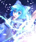  advent_cirno bangs blue_eyes blue_hair cirno solo touhou yuya_(minus-k) 