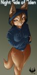  cute eldiman female hoodie kangaroo marsupial panties piercing solo star underwear 