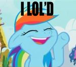  english_text equine eyes_closed female feral friendship_is_magic horse image_macro mammal my_little_pony outside pony rainbow rainbow_dash_(mlp) reaction_image smile solo text unknown_artist 