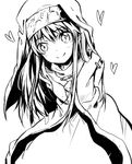  arms_behind_back bad_id bad_pixiv_id face greyscale habit heart index long_hair maromi_(am97) monochrome nun safety_pin sketch smile solo to_aru_majutsu_no_index 