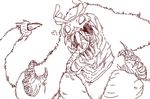  &hearts; claws enzyme fur guyver male monster portrait sefeiren sketch tail teeth tongue 
