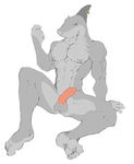  balls chestnuts_(artist) erection hindpaw looking_at_viewer male marine nude penis piercing shark solo 