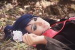  cosplay eye_shadow eyeshadow konan labret_piercing makeup naruto naruto_shippuuden photo photograph piercing real 