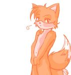  anthro covering covering_self fox male mammal miles_prower multiple_tails sega solo sonic_(series) tail unknown_artist 