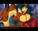  breasts canine carmelita_fox cleavage female fox lips nipples operative274 sly_cooper_(series) valentines_day 