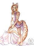  breasts cat feline female kacey melanie nude scarf silk solo teen 