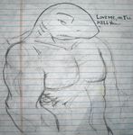  dj_mixer fangs fins gills looking_at_viewer male marine muscles nude scalie shark sketch solo standing 