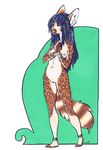  aubrey bix707 canine female nude shy solo spotted standing 