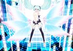  akahige aqua_eyes aqua_hair hatsune_miku miku_append thighhighs tie twintails vocaloid wings 