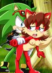  blush breasts canine female fiona_fox fox from_behind hedgehog male mobian mobius_unleashed scourge_the_hedgehog sega sex smile sonic_(series) straight 