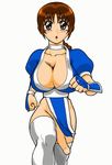  animated animated_gif areolae bouncing_breasts braid breasts brown_eyes brown_hair choker cleavage dead_or_alive flaccid futanari gif kasumi kasumi_(doa) kuma_(rusty_cage) large_breasts lowres penis running solo tecmo thighhighs uncensored 