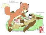  2009 balls_touching canine canine_penis copper cub cum disney dog english_text fennec_(artist) feral fox fox_and_the_hound frottage gay kissing knot male messy penis rule_34 snowballing tod 