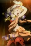  blonde_hair cordelia_gallo dancer earrings gosick highres jewelry lipstick makeup midriff navel non-web_source screencap stitched sword third-party_edit weapon 