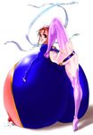  flexible gigantic_breasts huge_breasts lactating red_hair sawano_kiyoshi simple_background 
