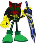  crossover kamen_rider kamen_rider_ooo kamen_rider_ooo_(series) parody sega sonic_the_hedgehog sword weapon 