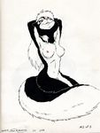  blue_eyes breasts female james_m_hardiman kneeling mammal natasha natasha_(jmh) nude skunk solo 