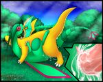  blush cum cum_inside darkmirage dragonite female fire fire_breath flygon forest green male missionary_position orange outside panting penetration penis pok&eacute;mon pussy red_eyes sex stars straight tree wings 