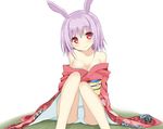  animal_ears bunny_ears bunnygirl japanese_clothes original panties pink_hair short_hair sky_(freedom) underwear white yukata 