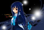  absurdres blue_hair cat_tail cohal frederica_bernkastel highres long_hair purple_eyes solo tail translated umineko_no_naku_koro_ni 