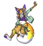  bra canine female fox kalida kalida_(character) necklace panties solo underwear 