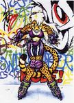  bikini cheetah feline female gangly graffiti grin hi_res inline_skate joe_rosales lycra shorts skimpy solo wall 