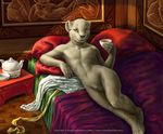  alien bed drink eugene_arenhaus female focco nude photorealism solo 