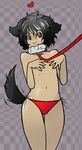  &hearts; canine collar dog female flat_chest leash momorodent panties solo underwear 