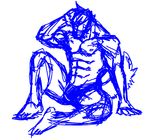  beau bo-gilliam bulge male muscles sketch skimpy solo underwear 
