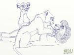  disney feline female feral incest kiara kovu lion lioness male mirri mirricat rule_34 snowballing the_lion_king threesome vitani 