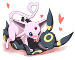  &hearts; ambiguous_gender blue_eyes blush duo eeveelution espeon feral forked_tail licking nintendo penetration penis pok&#233;mon pok&eacute;mon red_eyes tail tongue umbreon unknown_artist video_games 