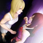  blonde_hair dress jewelry kairi_(kingdom_hearts) kingdom_hearts lowres multiple_girls namine necklace realistic red_hair 