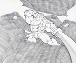  leonardo_(tmnt) male muscles reptile scalie sketch solo standing teenage_mutant_ninja_turtles tkc2021 turtle weapon 