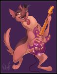  adgth canine charlie_barkin dog feral german_shepherd guitar mammal oha solo 