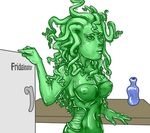  appliance bottle clothing container corset female fridge furniture goo_creature humanoid kitchen_appliance lingerie machine not_furry simple_background slime solo table topwear unknown_artist 