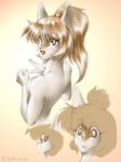  anthro ear_piercing earring female karabiner piercing plain_background solo unknown_species white_background 