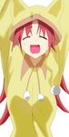  absurdres animal_ears eyes_closed fang hat highres infinite_stratos long_hair nohotoke_honne open_mouth red_hair smile solo 