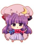  bad_id bad_pixiv_id chestnut_mouth chibi crescent frown looking_at_viewer matatabi_maru outstretched_arms patchouli_knowledge purple_eyes purple_hair solo spread_arms touhou 