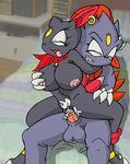  anthro anthrofied breasts female male nintendo nipples penetration pok&#233;mon pok&#233;morph pokemon sex sneasel straight vaginal vaginal_penetration video_games weavile 