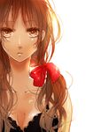  axis_powers_hetalia bra brown_eyes brown_hair close-up dark_skin face hachi_(aimu) hair_ribbon lingerie lips long_hair looking_at_viewer ribbon seychelles_(hetalia) simple_background sketch solo twintails underwear wet white_background yellow_eyes 